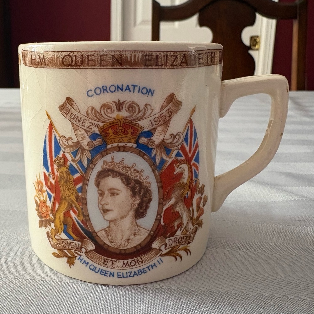 Vintage Commemorative Coronation Ceramic Mug